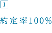 約定率100％