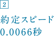 約定スピード0.0066秒
