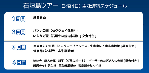 石垣島ツアースケジュール